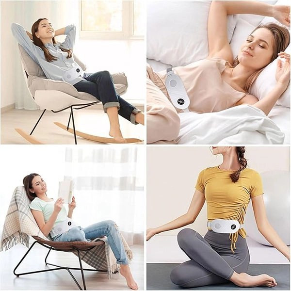 کمربند ماساژور و گرم کننده تسکین درد قاعدگی مدل Massage and heating belt to relieve menstrual pain برند اورجینال چین
