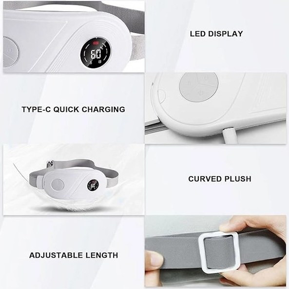 کمربند ماساژور و گرم کننده تسکین درد قاعدگی مدل Massage and heating belt to relieve menstrual pain برند اورجینال چین