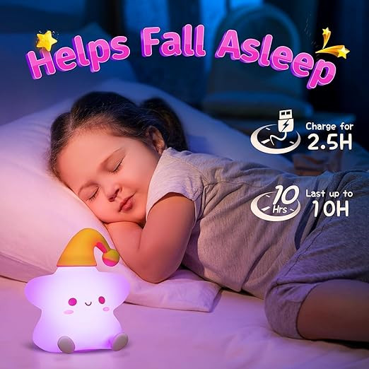 چراغ خواب سیلیکونی طرح ستاره مدل XR2309