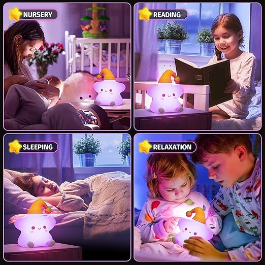 چراغ خواب سیلیکونی طرح ستاره مدل XR2309