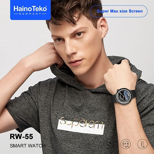 ساعت هوشمند مدل RW55 همراه با صفحه آمولد AMOLED برند HainoTeko (با ضمانت اصل بودن کالا)