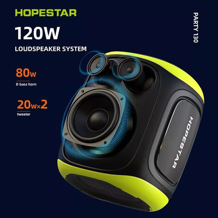 اسپیکر بلوتوثی میکروفون دار مدل PARTY130 برند HOPESTAR
