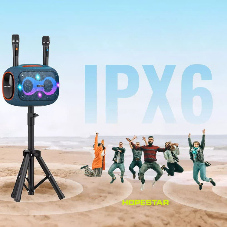 اسپیکر بلوتوثی میکروفون دار مدل PARTYBOX برند HOPESTAR