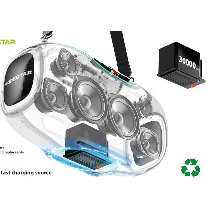 اسپیکر بلوتوثی میکروفون دار مدل A80 برند HOPESTAR