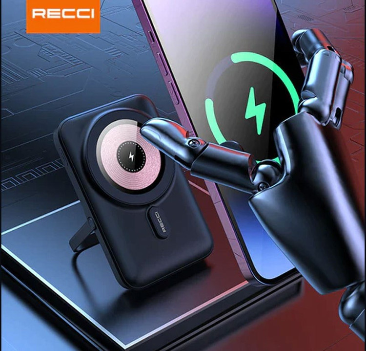 پاور بانک وایرلس شارژ 10000 مدل RPB-W08 برند RECCI