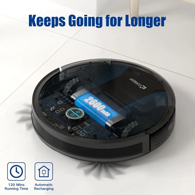 جارو روباتیک مدل R550 Ultra برند Coredy (مکش قوی 2200 پاسکال)