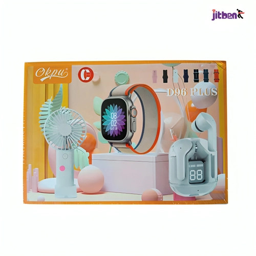 ساعت هوشمند 4 بند ( دارای فن و ایرپاد) مدل D96 PLUS برند OKPU