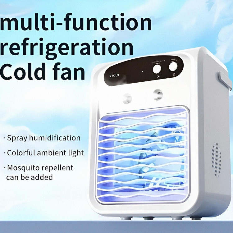 پنکه مه پاش شارژی اسپیکر دار مدل F08 برند Bluetooth audio humidifier f08