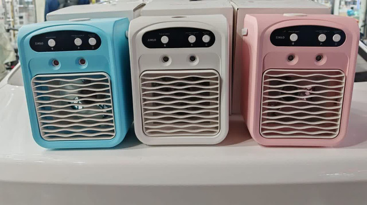 پنکه مه پاش شارژی اسپیکر دار مدل F08 برند Bluetooth audio humidifier f08