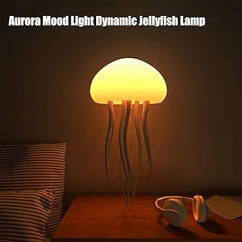 چراغ خواب عروس دریایی شارژی مدل DYNAMIC JELLY FISH برند AURORA MOOD LIGHT