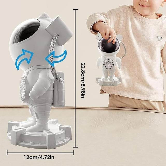 چراغ خواب پروژکتور کهکشانی فضانورد بلوتوث اسپیکردار مدل Galaxy projector night light
