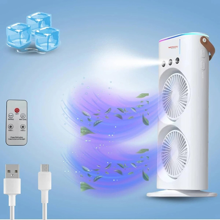 پنکه شارژی رومیزی مه پاش دوقلو مدل Fs-31 اصل