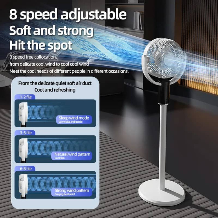 پنکه شارژی F5 هشت سرعته دارای کنترل wireless portable circulation fan