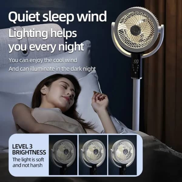 پنکه شارژی F5 هشت سرعته دارای کنترل wireless portable circulation fan