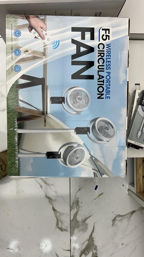 پنکه شارژی F5 هشت سرعته دارای کنترل wireless portable circulation fan