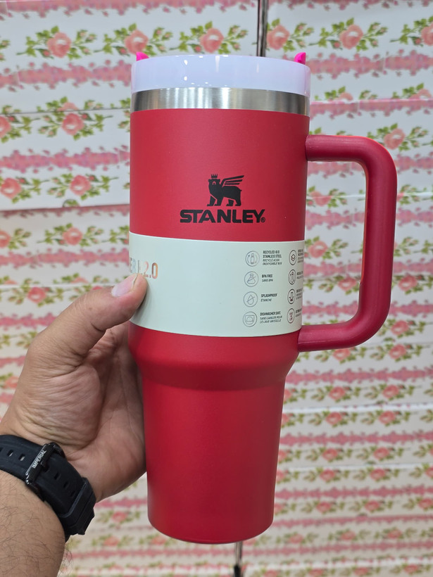 ماگ استنلی دسته دار(۱.۱۸ لیتر ) Quencher H2.O Tumbler طرح ساده