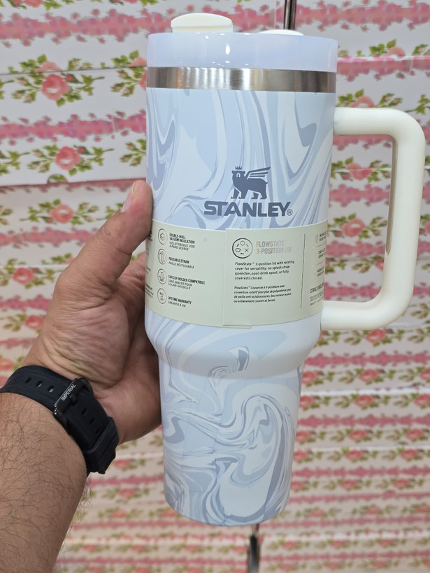 ماگ استنلی دسته دار(۱.۱۸ لیتر ) Quencher H2.O Tumbler طرح رگه دار