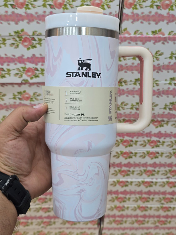 ماگ استنلی دسته دار(۱.۱۸ لیتر ) Quencher H2.O Tumbler طرح رگه دار