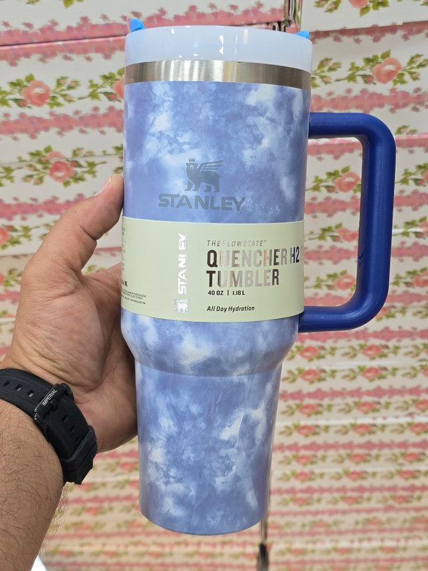 ماگ استنلی دسته دار(۱.۱۸ لیتر ) Quencher H2.O Tumbler طرح رگه دار