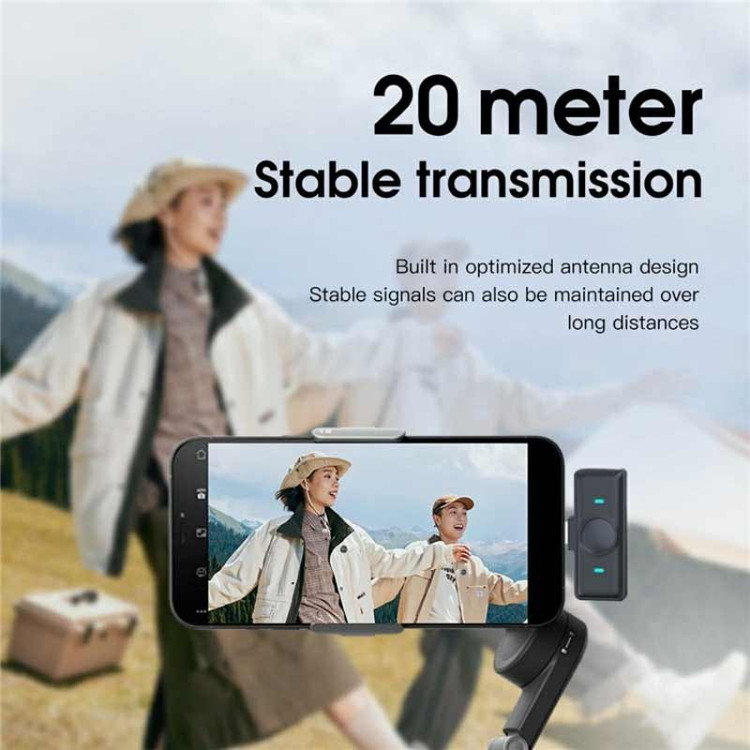میکروفون یقه ای بی سیم مدل SX21 دو کاربره - تایپ سی و آیفون