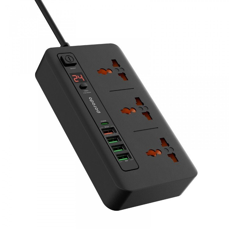 چندراهی برق پرودو مدل Porodo Multi-Port Power HUB PD-FWCH013