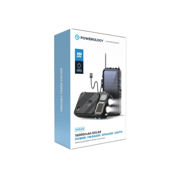 پاوربانک خورشیدی 16000 میلی آمپر پاورولوژی Powerology 16000mAh Solar Power Bank PPBCHA49