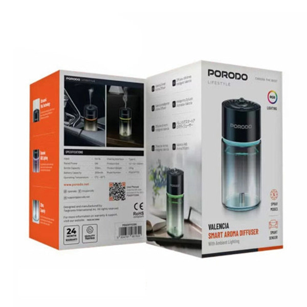 خوشبو کننده هوشمند پرودو Porodo Lifestyle Valencia Smart Aroma Diffuser PDADIFFD3BK