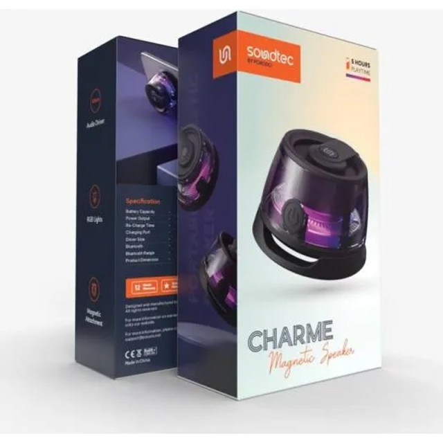 اسپیکر مگنتی پرودو Porodo Soundtec Charme Magnetic Speaker PD-STMS3W