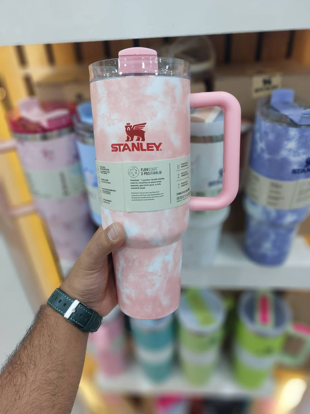 ماگ استنلی دسته دار(۱.۱۸ لیتر ) Quencher H2.O Tumbler طرح رگه دار