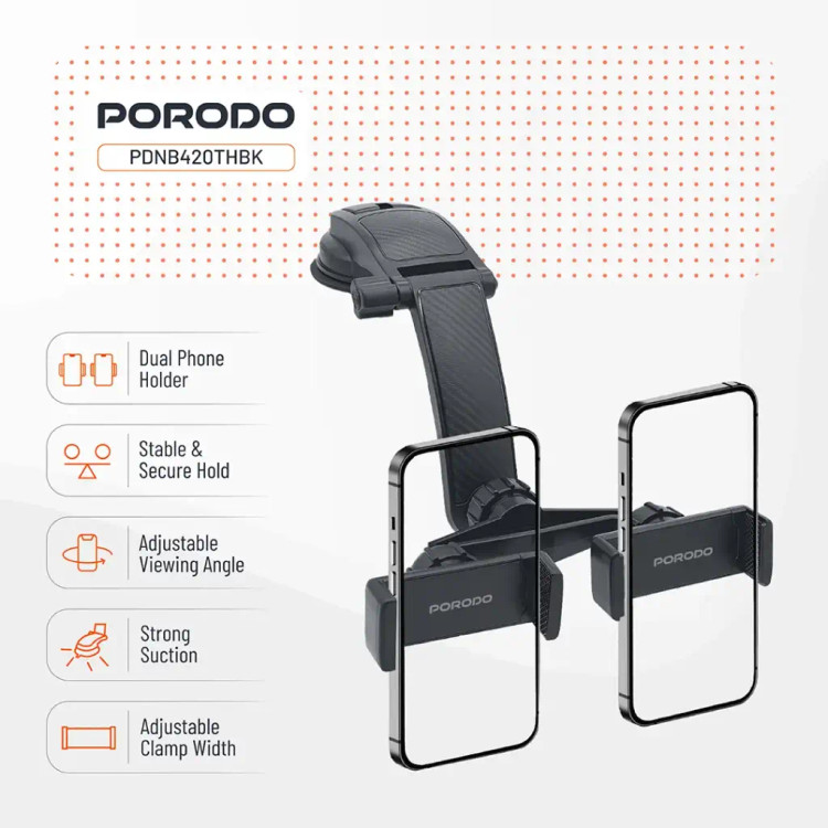 پایه نگهدارنده موبایل خودرو 360درجه پرودو مدل PDNB420THBK