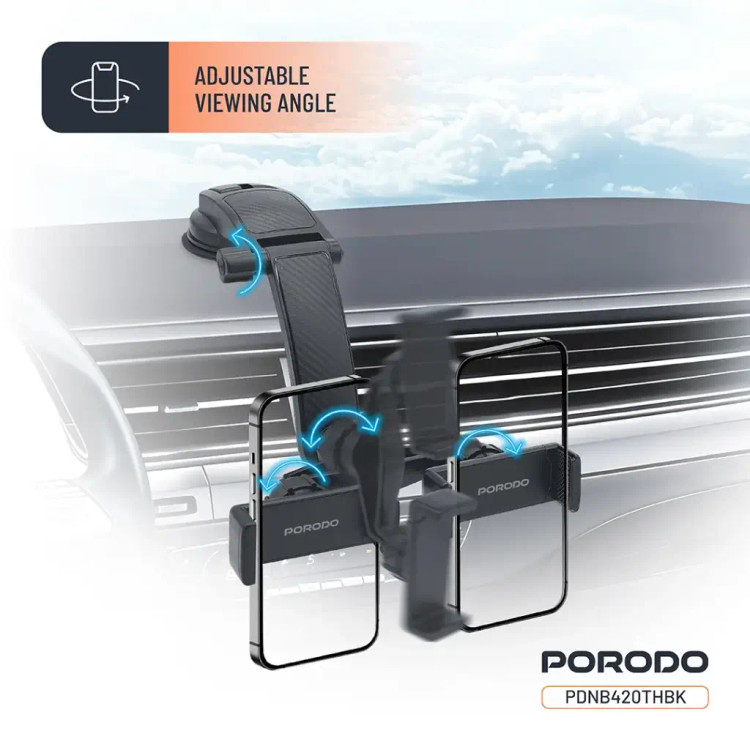 پایه نگهدارنده موبایل خودرو 360درجه پرودو مدل PDNB420THBK