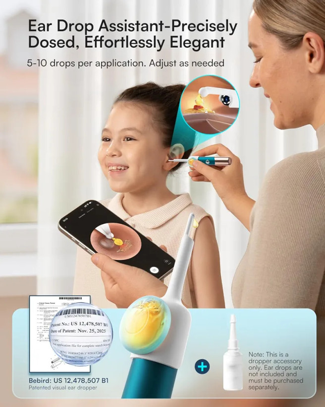 گوش پاک دوربین دار (5G Wi-Fi chip) برند Bebird مدل EarSight Ultra