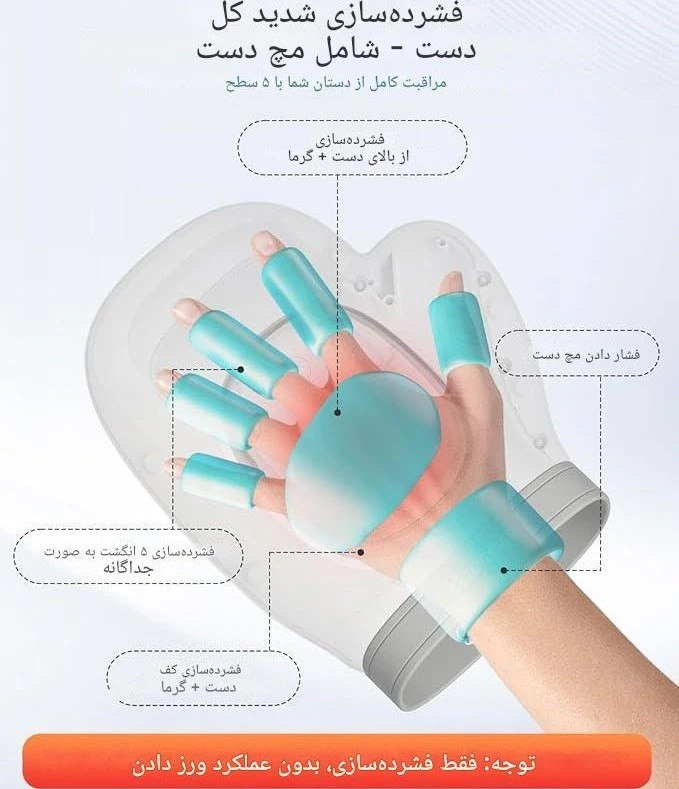 ماساژور دست هوشمند SMART HAND MASSAGER با گرمایش و کمپرس هوا (کیفیت درجه یک ) ارسال فوری و با ضمانت کیفیت اصل بودن کالا و مرجوعی