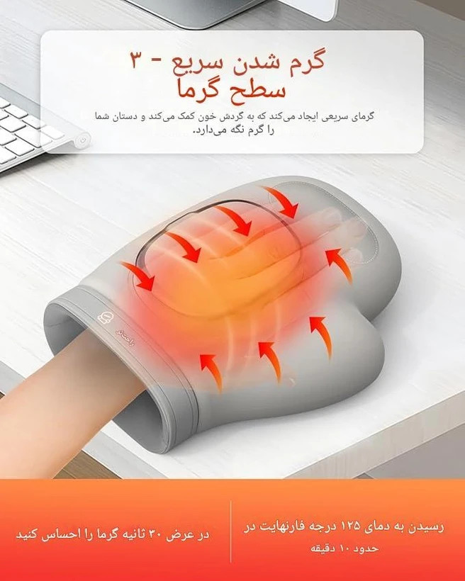 ماساژور دست هوشمند SMART HAND MASSAGER با گرمایش و کمپرس هوا (کیفیت درجه یک ) ارسال فوری و با ضمانت کیفیت اصل بودن کالا و مرجوعی