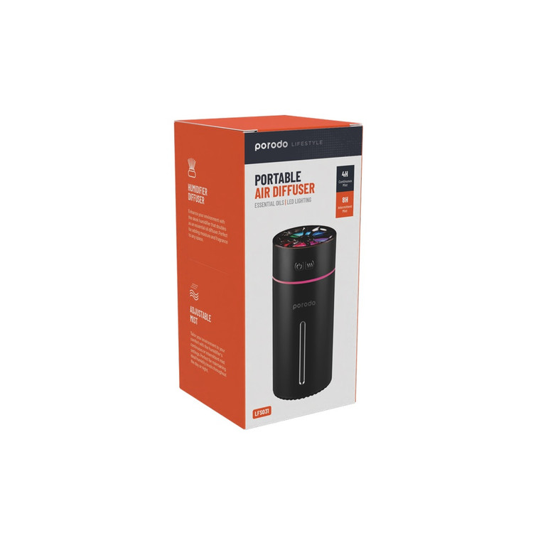 خوشبوکننده هوا پرودو مدل Porodo Lifestyle Portable Air Diffuser PD-LFST031-BK 300ml