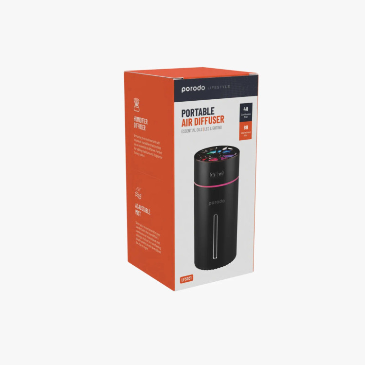خوشبوکننده هوا پرودو مدل Porodo Lifestyle Portable Air Diffuser PD-LFST031-BK 300ml