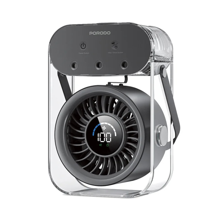 پنکه رومیزی پرودو Porodo Lifestyle Chillo Aqua PDLFSTZH26BK