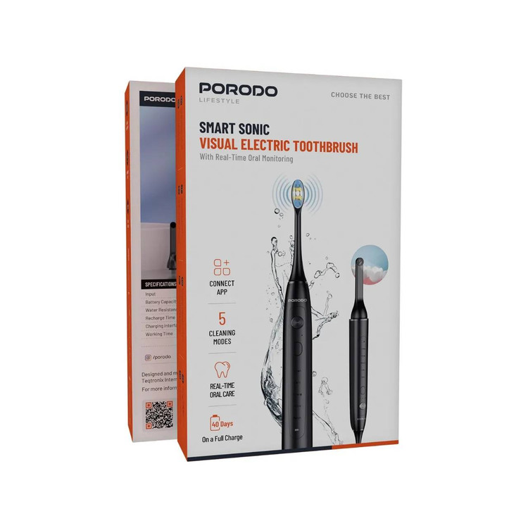مسواک شارژی با قابلیت تصویر برداری پرودو Porodo Lifestyle Smart Sonic Visual Electric Toothbrush