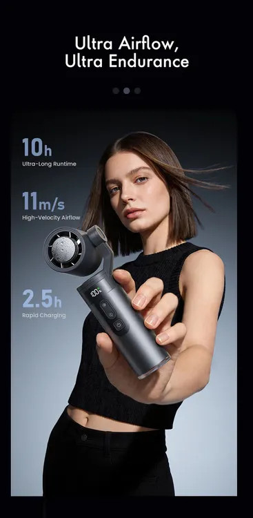 فن دستی شارژی ۵ کاره مدل FC16 نسخه Gimbal Fan