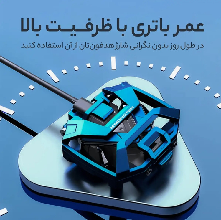 ایرپاد گیمینگ مانستر هندزفری بلوتوثی مانستر مدل AirMars XKT09 Airpods gaming Monster