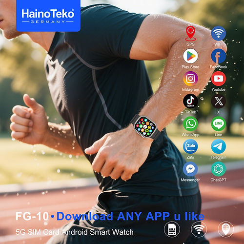 ساعت هوشمند هاینوتکو اندروید مدل FG-10 سیمکارتخور با دوربین چرخان و پلیاستور، حافظه 64 گیگابایت - رم ۴
