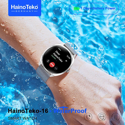 ساعت هوشمند سوپر اسلیم هاینوتکو مدل HainoTeko-16 فوق باریک ضدآب با قابلیت تماس بلوتوثی و باتری 7 روزه