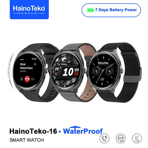 ساعت هوشمند سوپر اسلیم هاینوتکو مدل HainoTeko-16 فوق باریک ضدآب با قابلیت تماس بلوتوثی و باتری 7 روزه