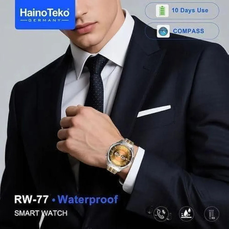 ساعت هوشمند آمولد هاینوتکو مدل RW-77 ضدآب با قابلیت تماس بلوتوثی، قطبنما و باتری 10 روزه