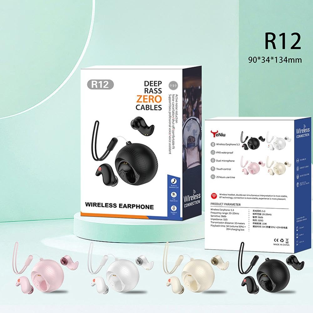 هندزفری بلوتوثی YeNiu R12 | بیسیم TWS با Bluetooth 5.3، میکروفون دوگانه و IPX5
