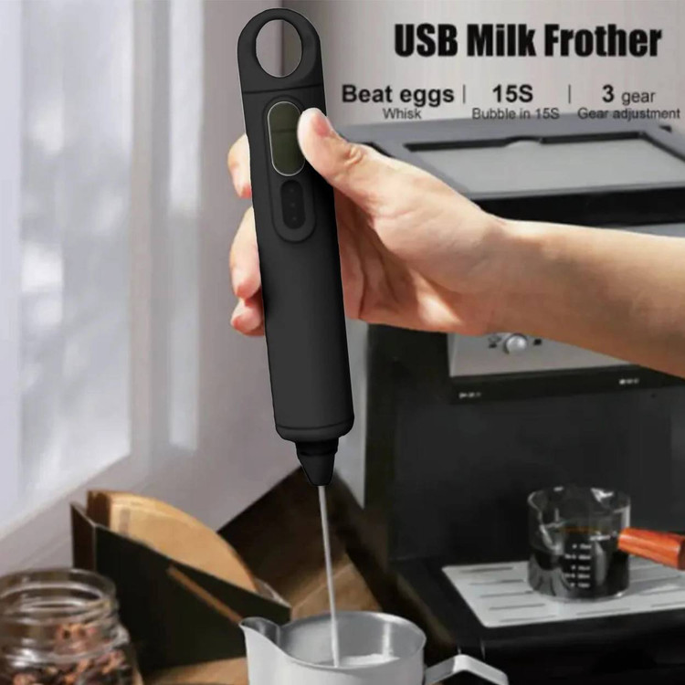 کف ساز شیر و همزن شارژی دستی LePresso مدل LPCFFM0014 با ۳ سرعت و ۳ سری