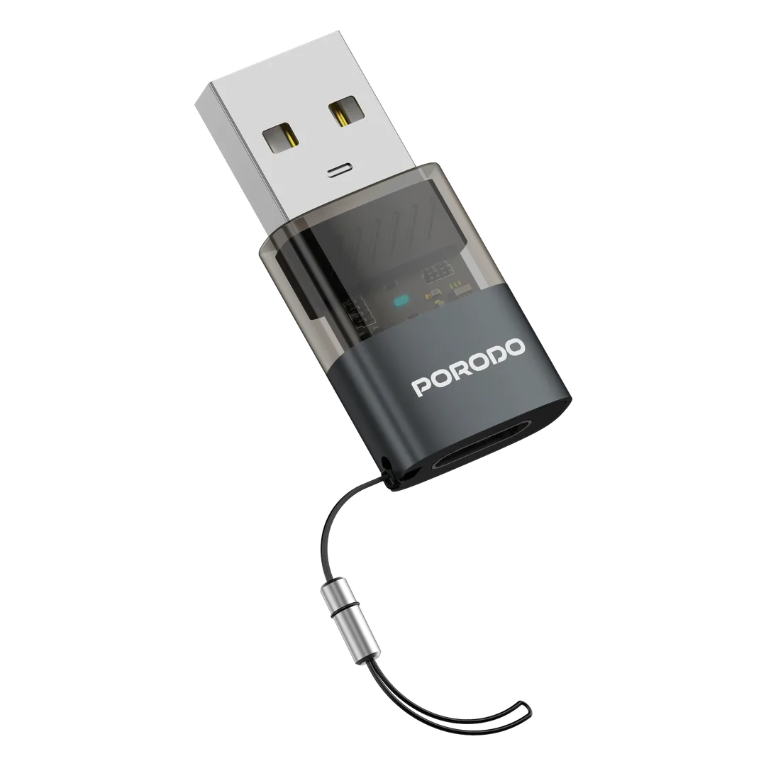 مبدل OTG شفاف پرودو مدل MINILINK با کانکتور USB-C به USB-A