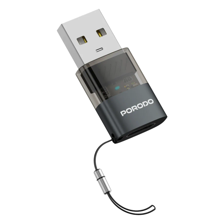 مبدل OTG شفاف پرودو مدل MINILINK با کانکتور USB-C به USB-A