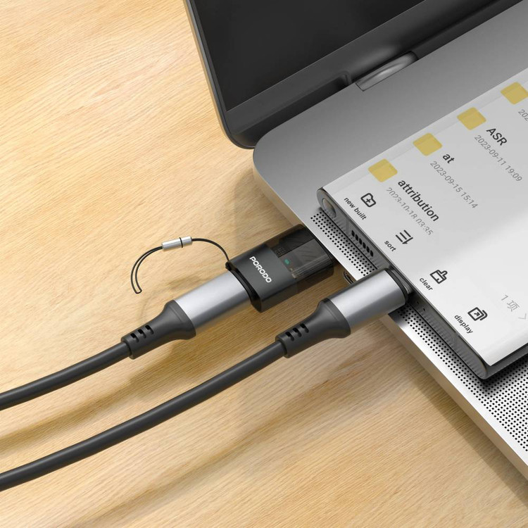 مبدل OTG شفاف پرودو مدل MINILINK با کانکتور USB-C به USB-A
