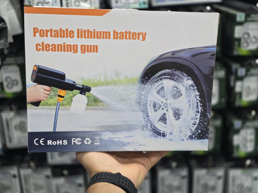 کارواش شارژی قابل حمل مدل تفنگی Portable lithium battery cleaning )